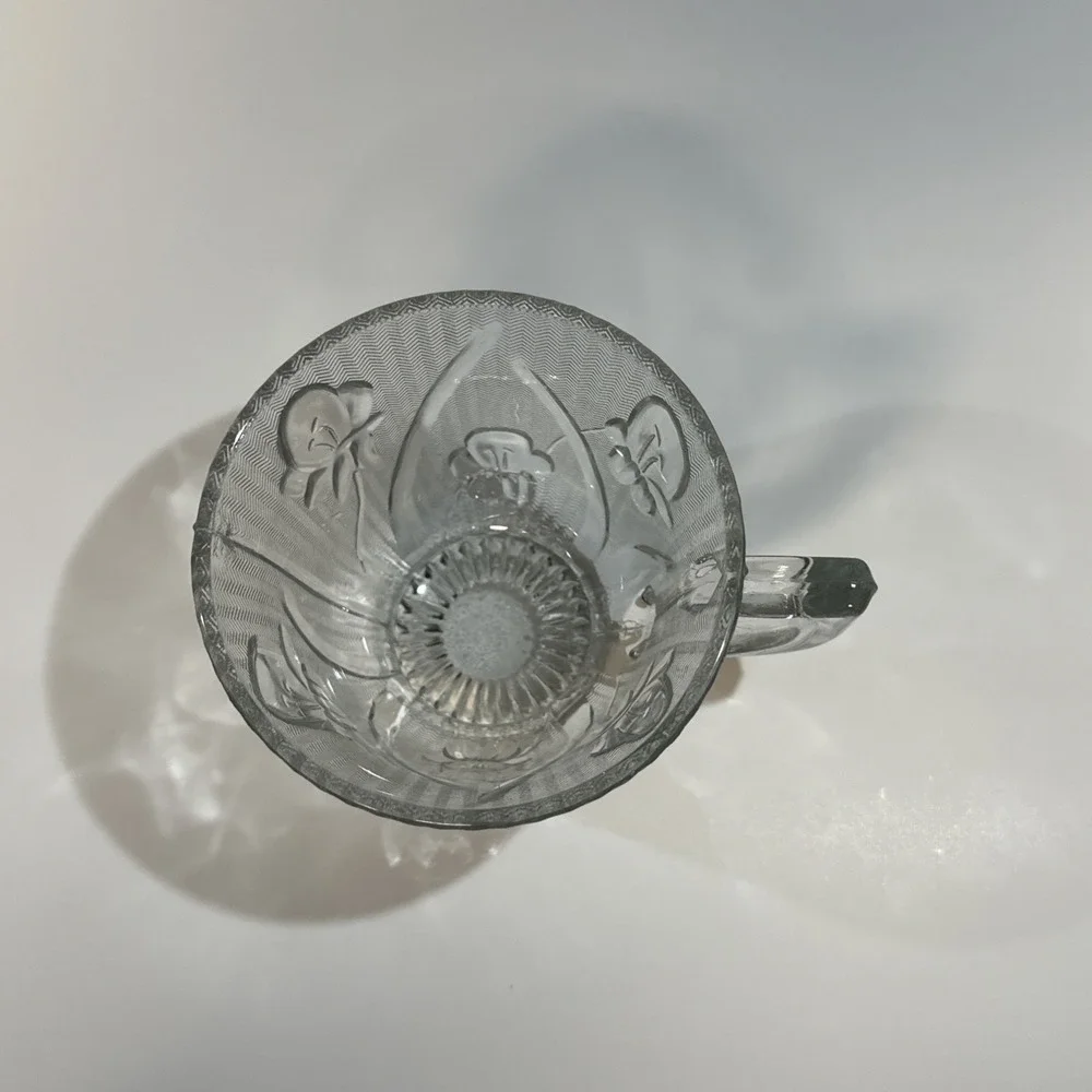 Vintage‎ Jeannette Iris & Herringbone Clear Glass Punch Cup Footed